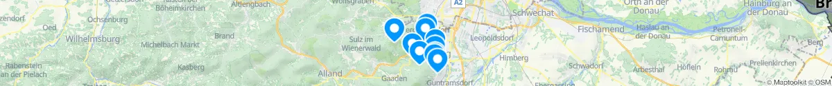 Kartenansicht für Apotheken-Notdienste in der Nähe von Gießhübl (Mödling, Niederösterreich)